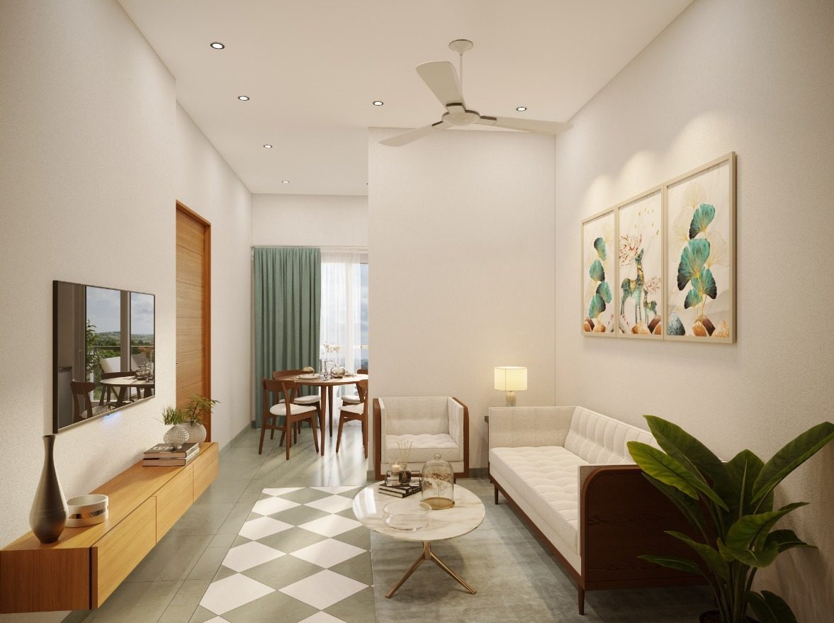 Living and dining space for community events and family gatherings at HeyDay