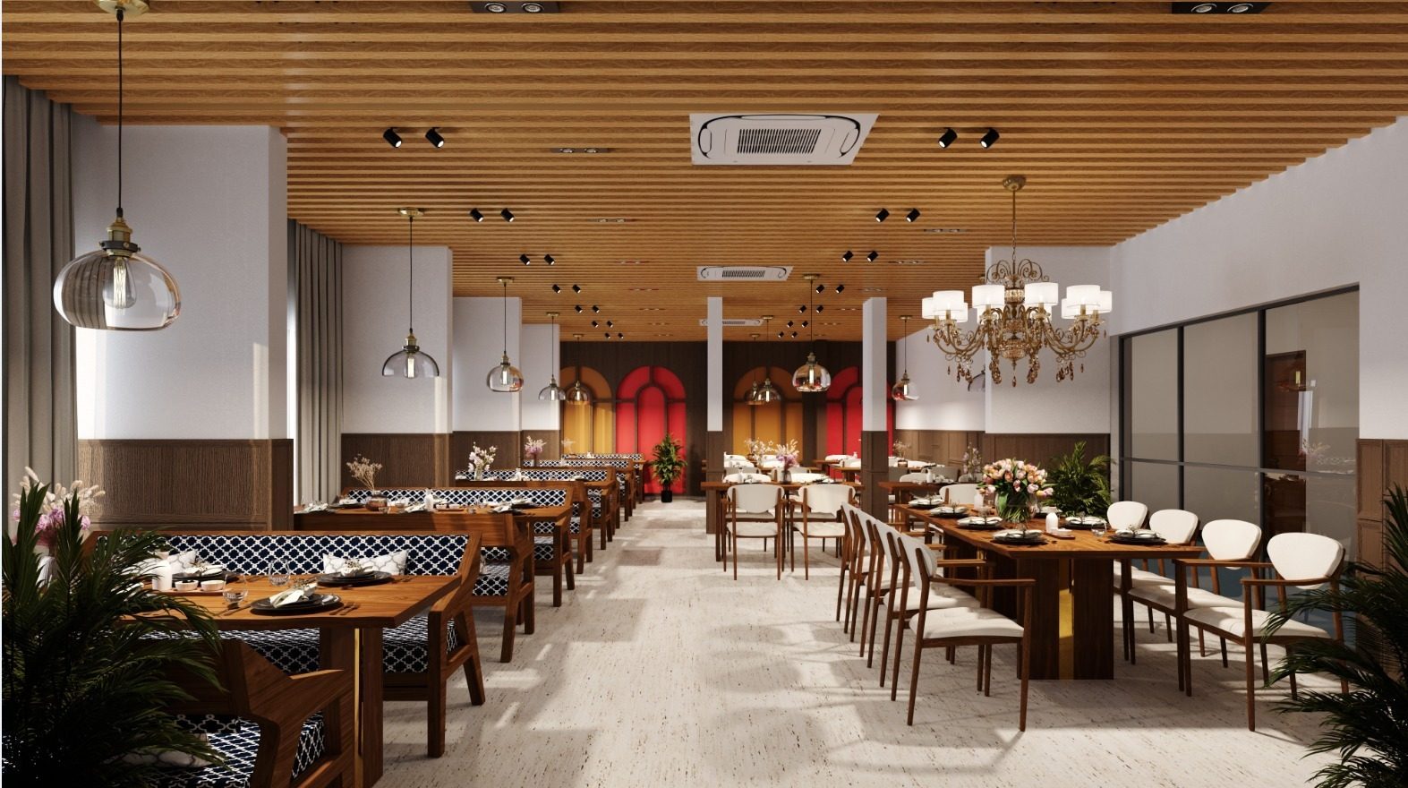 Dining and community spaces at HeyDay